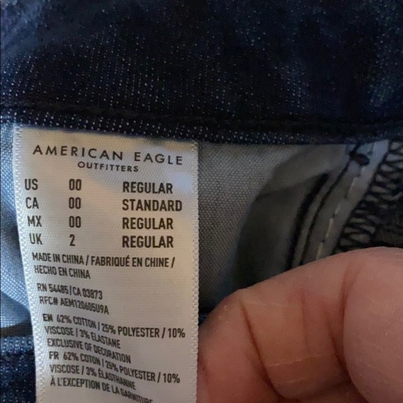 NWOT Juniors American Eagle Skinny Jeans Size 00 - Picture 7 of 8